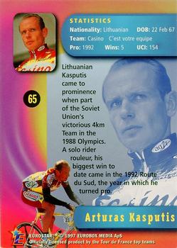 1997 Eurostar Tour de France #65 Arturas Kasputis Back